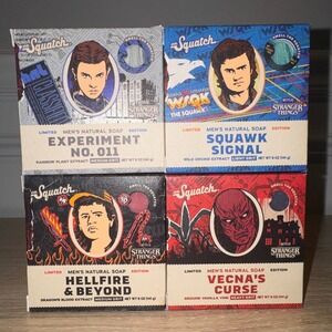 Dr. Squatch X STRANGER THINGS Limited Edition‎ Bar Soap FULL SET OF 4 - Season 5